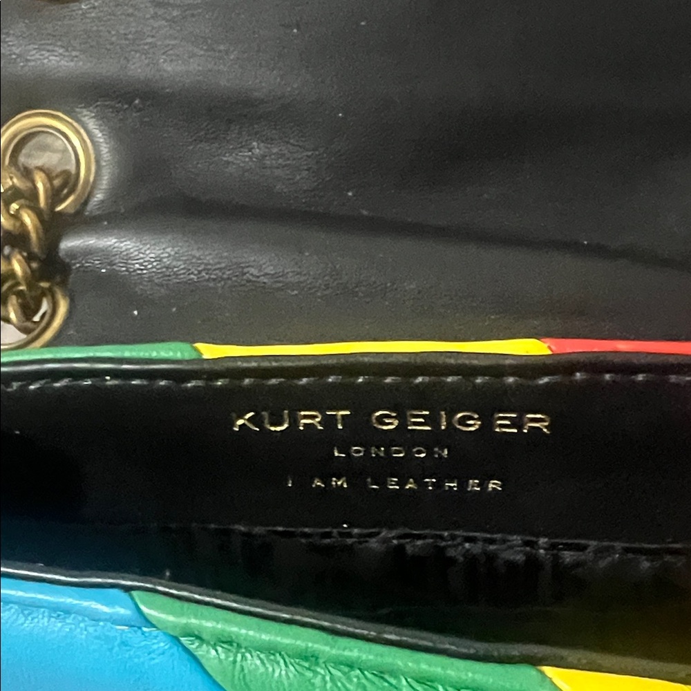 Kurt Geiger London Kensington Mini Multicolor Chain Shoulder Bag - Picture 5 of 9